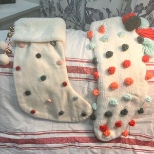 Anthropologie Christmas Stockings Set